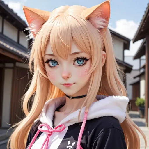 Prompt: Anime cat girl