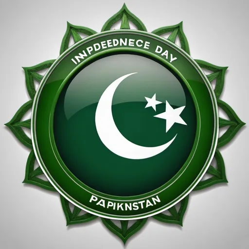 Prompt: 14 august independence day of Pakistan logo 