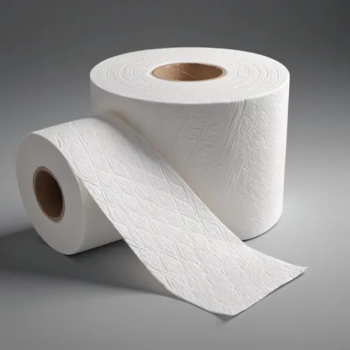 Prompt: realistic white 3d toilet paper on a neutral solid background --s 750 --v 6.0