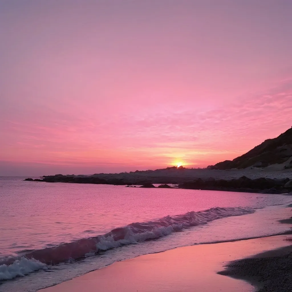 Prompt: Sunset pink and pure