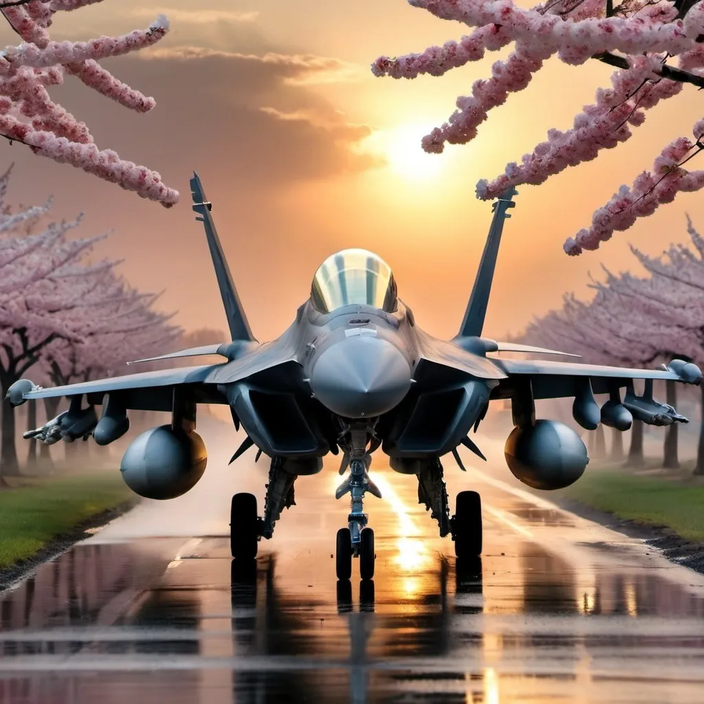 Prompt: i need represent the war with f-18 and K1 / K1-88,Panther KF51,Lockheed Martin F-22 Raptor,Lockheed Martin F-16 Fighting Falcon in their worst moments I want it to be very realistic and   I want Let the armies be the United States and Vietnam and That there are several war crimes and That has a sad, desperate and discouraging aura and With a beautiful sunset and several Japanese-type cherry trees
or A jungle with a great variety of animals