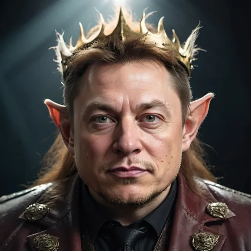 Prompt: photo portrait of a Troll king looking like Elon Musk, high-res, ultra-detailed, professional, atmospheric lighting