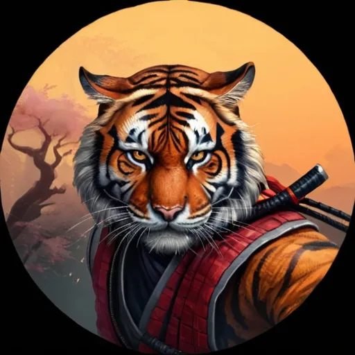 Prompt: Realistic Tiger Ninja Portrait