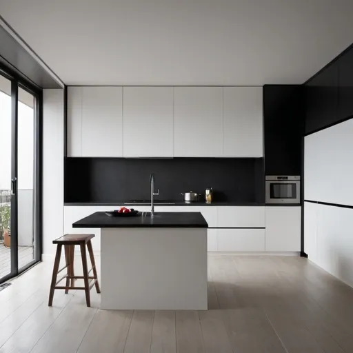 Prompt: minimalist kitchen, wideshot

