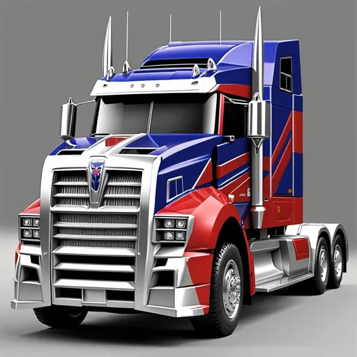 Prompt: change to optimus prime truck color