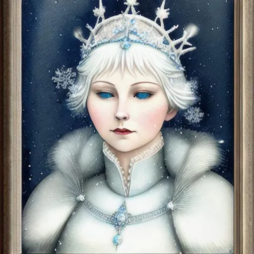 Prompt: snow Queen by Lorenzetti 