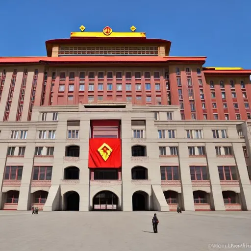 Prompt: Communist Mongolian palace