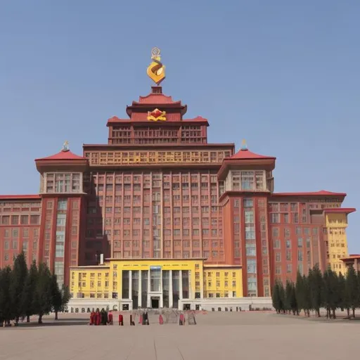 Prompt: Communist Mongolian palace