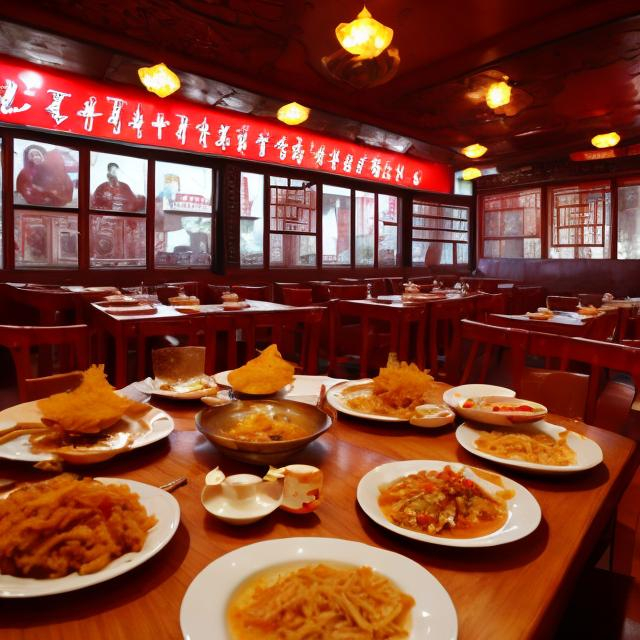 Prompt: Communist Mongolian restaurant 