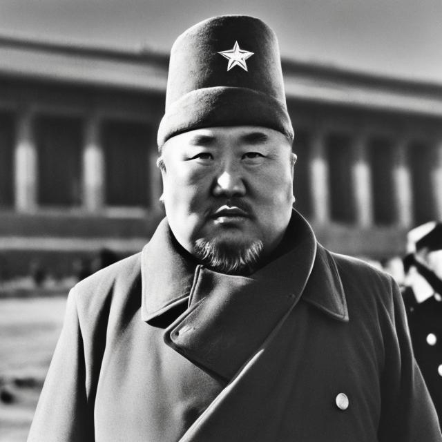 Prompt: Communist Mongolian leader 