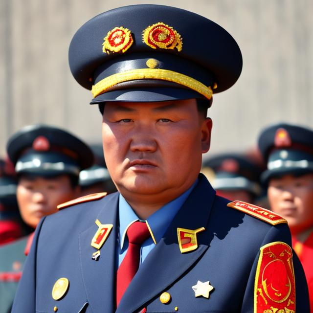 Prompt: Communist Mongolian police chief 