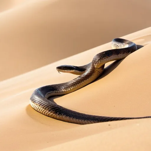 Prompt: snake on the dune


