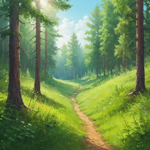 Prompt: forest summer day
