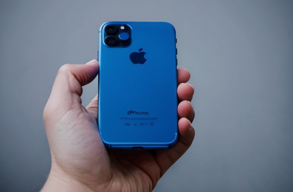 Prompt: blue iphone