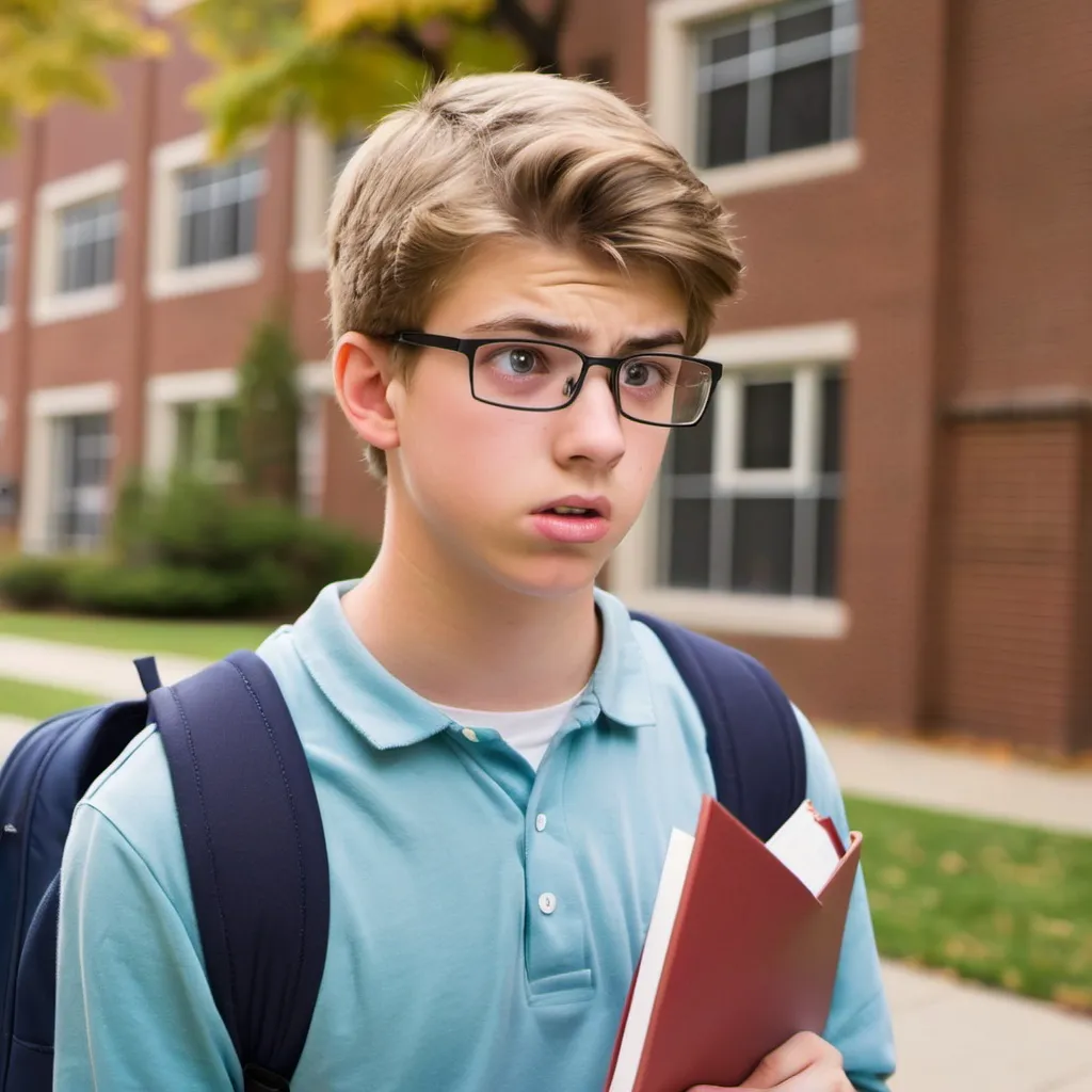 Prompt: confused high school student trying to decide where to go to college