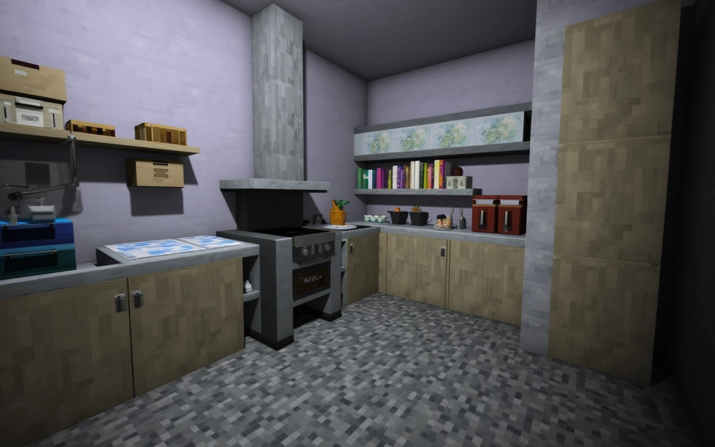 Prompt: Kitchen recreate colour shelff beautiful interior