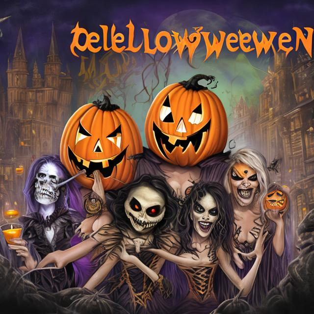 Prompt: helloween pary