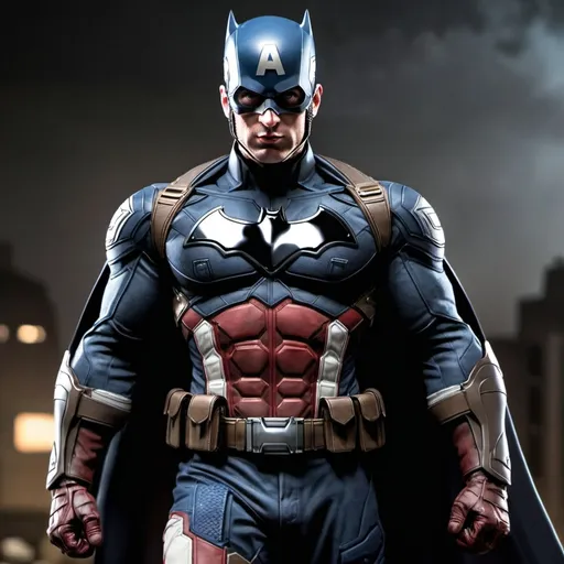 Prompt: captain america as batman
