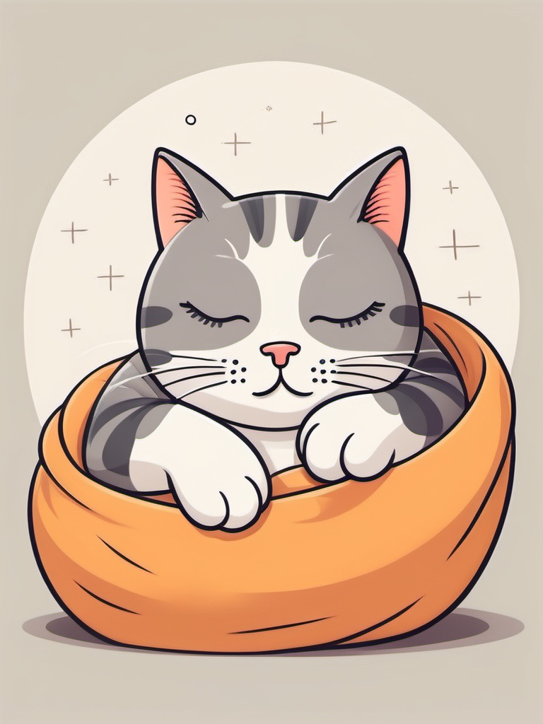 Prompt: Sleeping cat cartoon