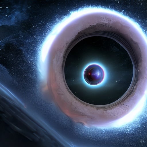 Prompt: a chaos void with infinite possibilities of unknown origin in the great void of space, sci - fi, black hole, photo realistic, unreal engine 5,