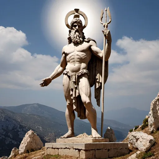 Prompt: Tmolos the Greek primordial god of Mount Tmolos.