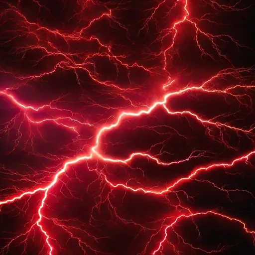 Prompt: red stream of lightning on a black background