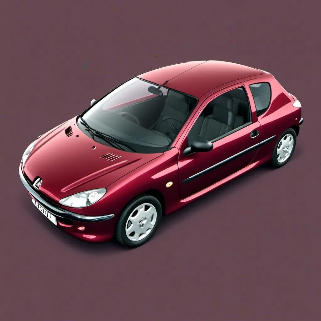 Prompt: A dark red car using <mymodel> on a white background in 8k illustration style in 3 quarter view
