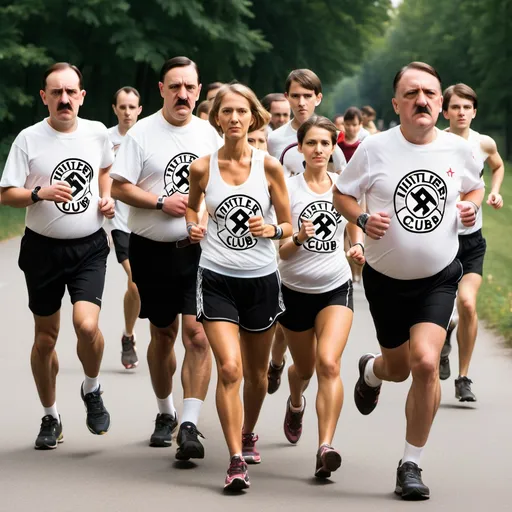 Prompt: Hitler running club