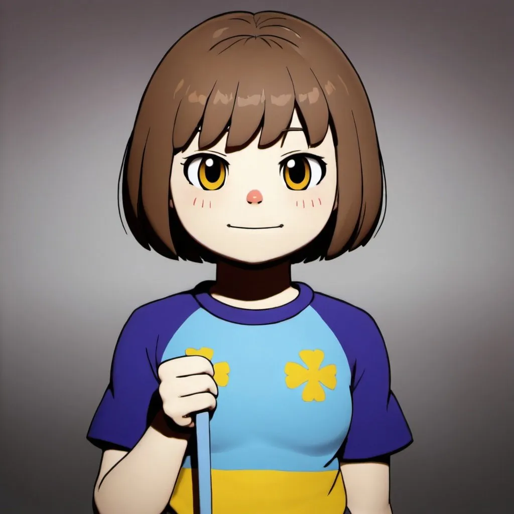 Prompt:  frisk from Undertale 