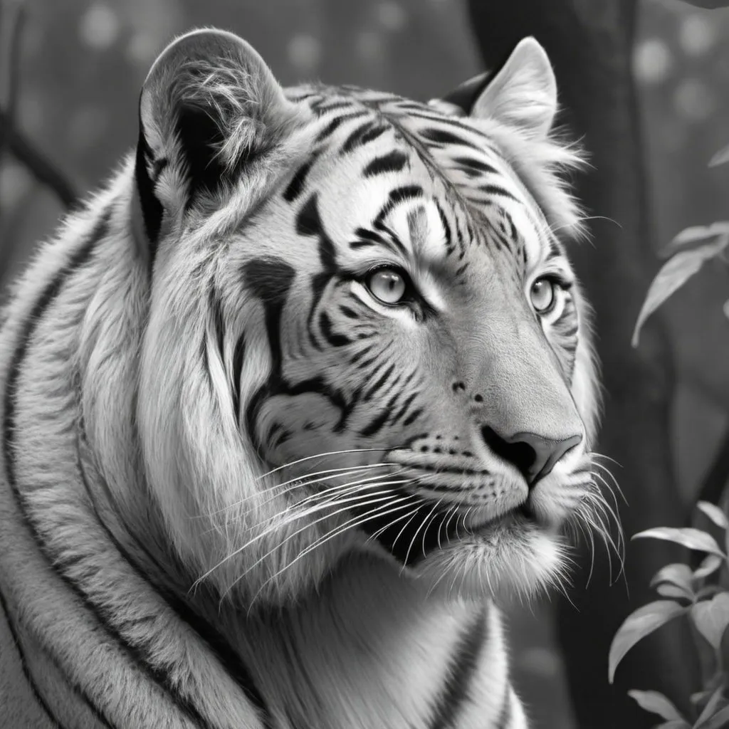 Prompt: realistic animals light grey scale picture for colouring in  