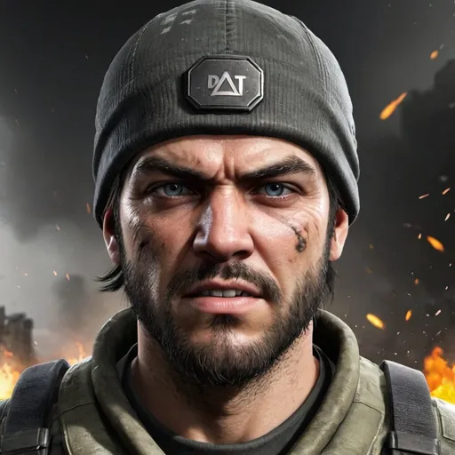 Prompt: Create an avatar l can using in call of duty mobile of the most dangerous,rarest and coolest of person that allows wins his or her fights and is never beaten. And he or she has being challenged but he or she is give a facial expression of that the don’t care because they know they will win the fight .