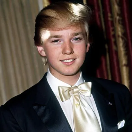 Prompt: donald trump in high school prom