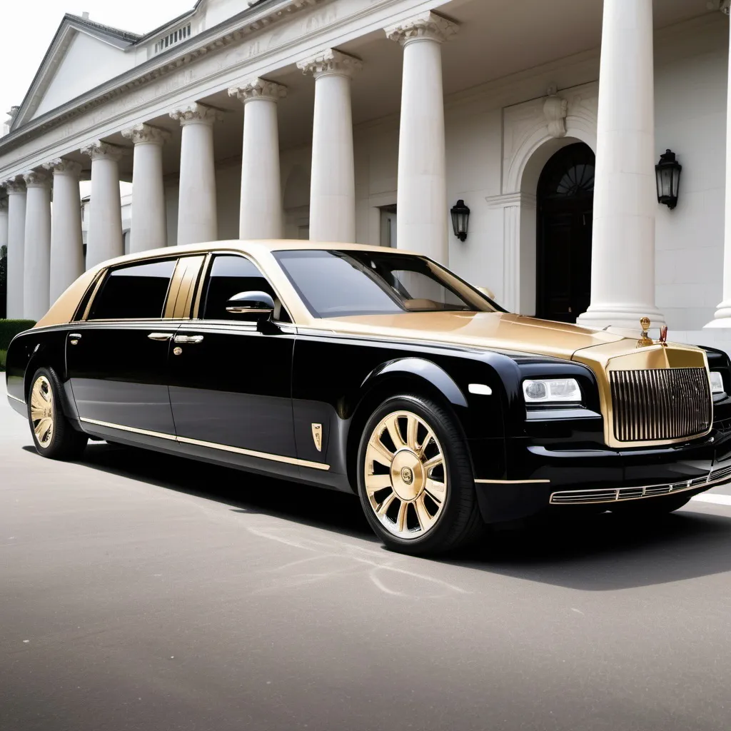 Prompt: Presidential and luxurious car in the world
