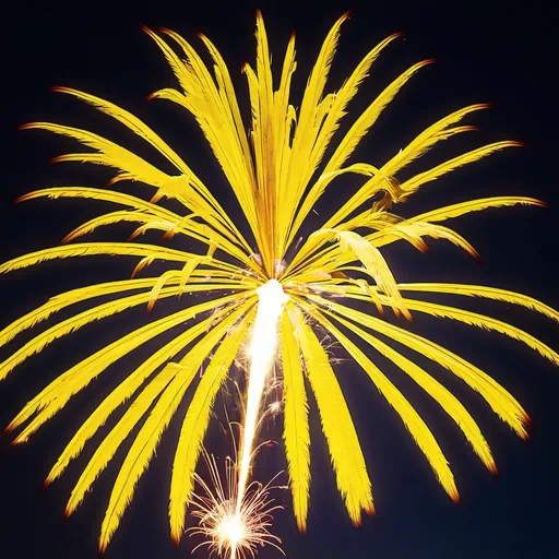 Prompt: make a yellow palmtree
 firework