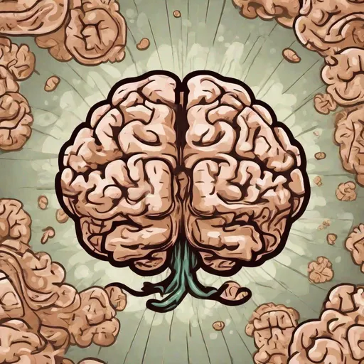 Prompt: Human brain cartoon style image
