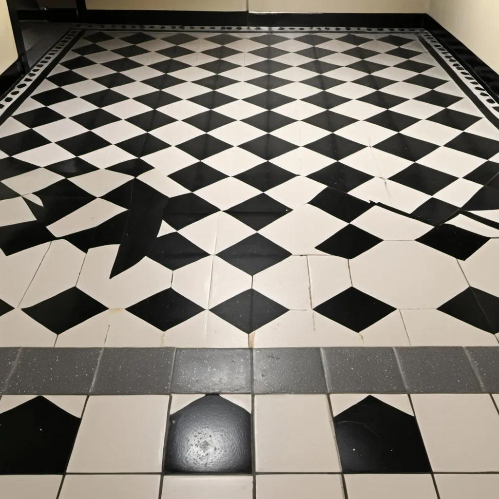 Prompt: checkered tile floor
