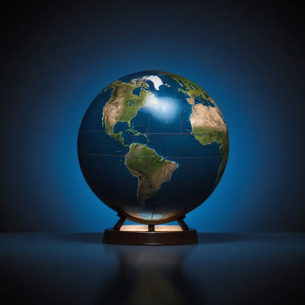 Prompt: Same globe, same light reflection, remove background.