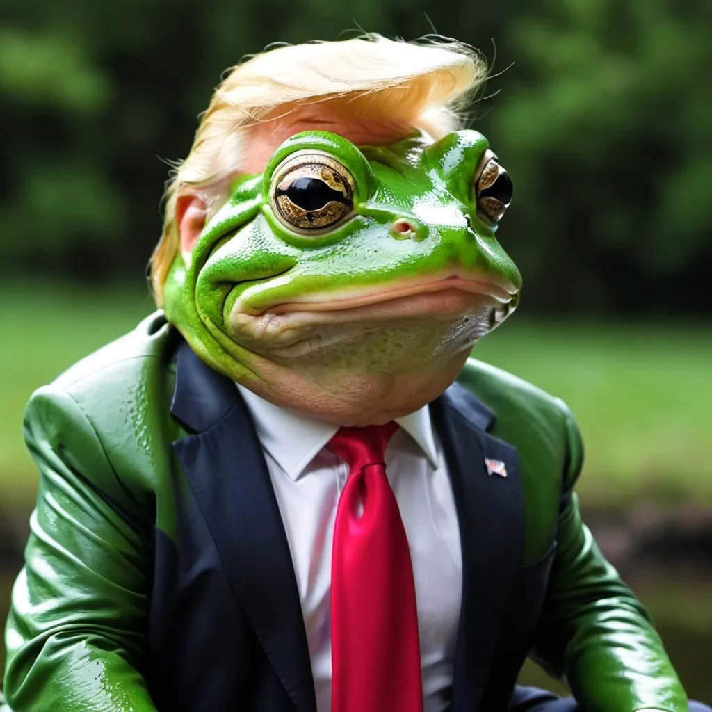 Prompt: donald trump as a frog