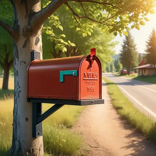 Prompt: A mailbox with a letter of appreciation