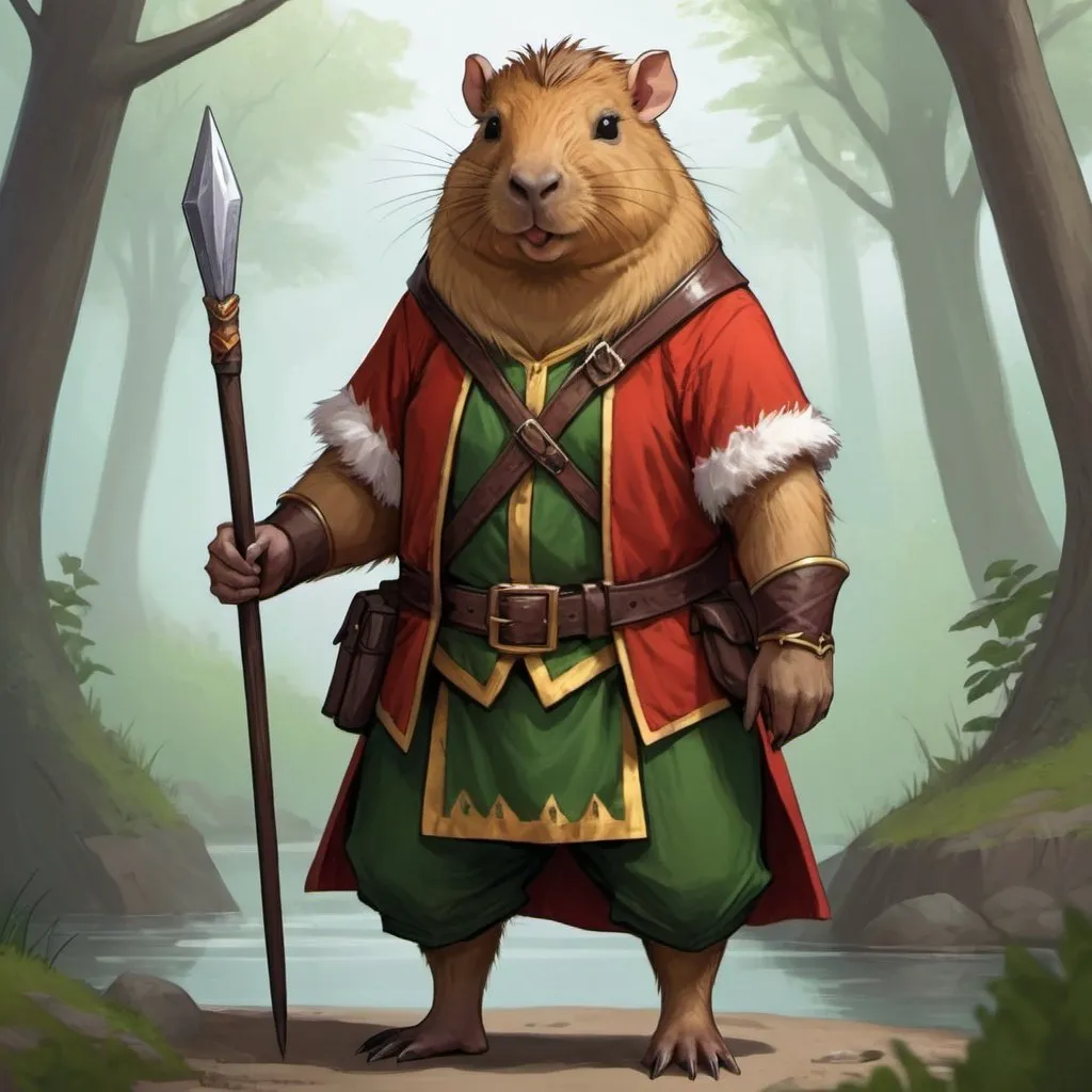 Prompt: Capybara Elf dnd Race