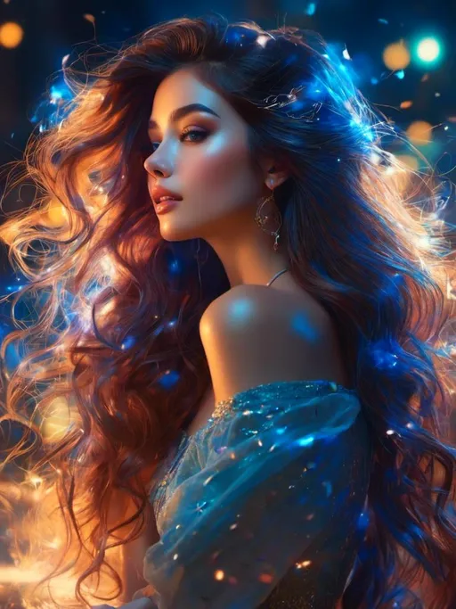 Prompt:  <mymodel> woman with a cell phone, Artgerm art style, ethereal and mystical atmosphere, flowing hair and elegant attire, glowing magical effects, high-quality, vibrant colors, detailed facial features, enchanting beauty, magical realism, digital painting, surreal lighting, mystical, enchanting, elegant, detailed, Artgerm, fantasy, flowing hair, vibrant colors, magical effects, high quality