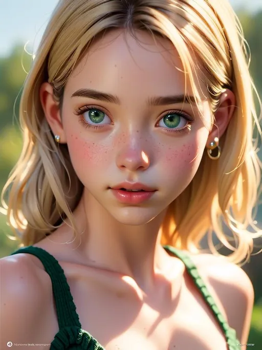 Prompt: <mymodel> very cute girl european girl,hyper-realistic photo , Lithe body,  Flat Chest,  Broad Chin,  Dark Green,  Monolid Eye Shape,  Hard eyebrows,  Gently rounded square face,  Flirty facial expression,  Knit skirt and off-the-shoulder top,  Delicate, airy bangs,  Flat Lips,  Rose,  Lip Gloss,  Daffodil Blonde,  Crooked Nose,  Mahogany 