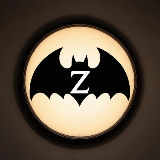 Prompt: A bat signal with a z replacing the bat