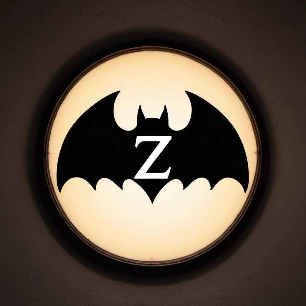 Prompt: A bat signal with a z replacing the bat