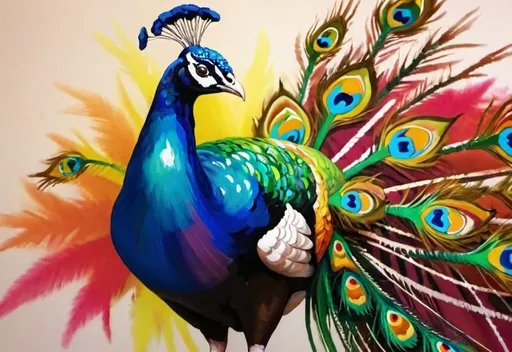 Prompt: colorfull peacock 