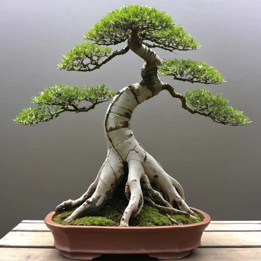 Prompt: Bonsai With female tree trunk body form 
