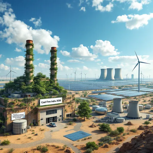 Prompt: India rapidly phasing out coal, expanding renewables, and pioneering nuclear and green hydrogen