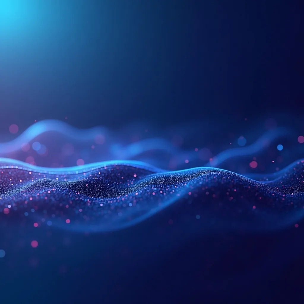 Prompt: A sleek and modern technology-themed background with a subtle gradient overlay. The image should feature a futuristic digital interface with blue and purple tones, incorporating abstract wave patterns or a soft glow effect. The background should be visually appealing but not too distracting, ensuring good readability for text overlay. The theme should evoke professionalism and innovation, suitable for a high-tech web platform.