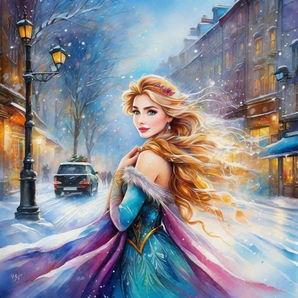 Prompt: Frozen Winter Christmas splashy Watercolour by JB, Waterhouse, Josephine Wall, WLOP, chaotic cinematic pastel colours, perfect Wide long shot visual masterpiecegraffiti art, splash art, street art, spray paint, oil gouache melting, acrylic, high contrast, colorful polychromatic, ultra detailed, ultra quality, CGSociety"