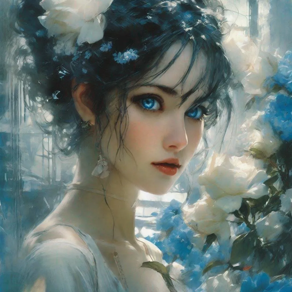 Prompt: detailed matte painting, stunning art by Gil Elvgren, jeremy mann, yoji shinkawa :: [Luis Royo & Makoto Shinkai] [doll-like eyes] :: perfect face, blue sapphire eyes, :: in the broken mirror, nymph from Greek mythology surrounded by flowers:: 8k resolution concept art, hyper-detailed, watercolor Unreal Engine 5
Poorly drawn face, plane, 2D, cartoon, watermark, signature, bad anatomy, Unreal Engine 5, 3D Unity